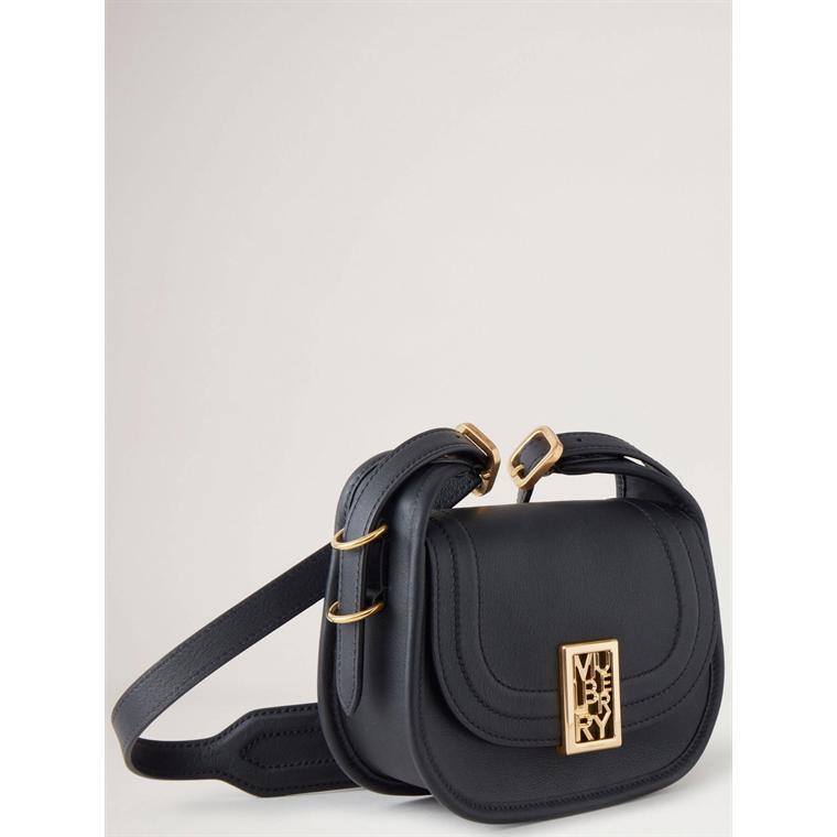 Mulberry Mini Sadie Satchel Black Silky Calf